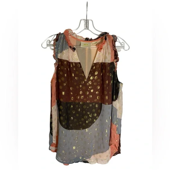 Anthropologie Maeve Sleeveless Asymmetrical Blouse Women Size M - Picture 1 of 9